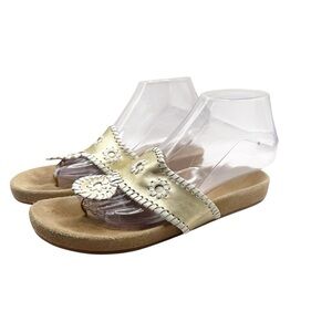 Jack‎ Rogers Jacks Comfort Gold Sandals Size 7.5